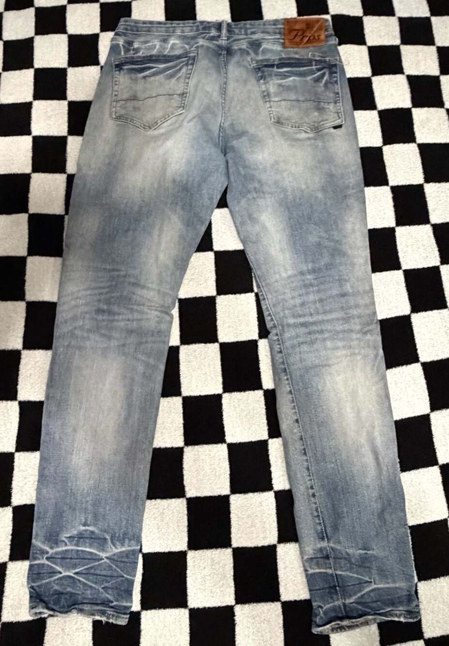 Prps Distressed Light Wash Slim Fit Stretch Jeans - Picture 2 of 8